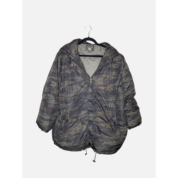 Sanctuary Camo Puffer Hooded Coat Jacket XXL - Picture 4 of 11